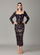 Square Neck Long Sleeve Split Sequin Dress RM20830