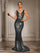 V-neck Mermaid Sequin Evening Dress RJ11510