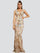 Floral Sleeveless Sequin Evening Dress XJ1986 - MISS ORD