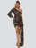Floral One Shoulder Draped Mini Dress XJ1387 - MISS ORD