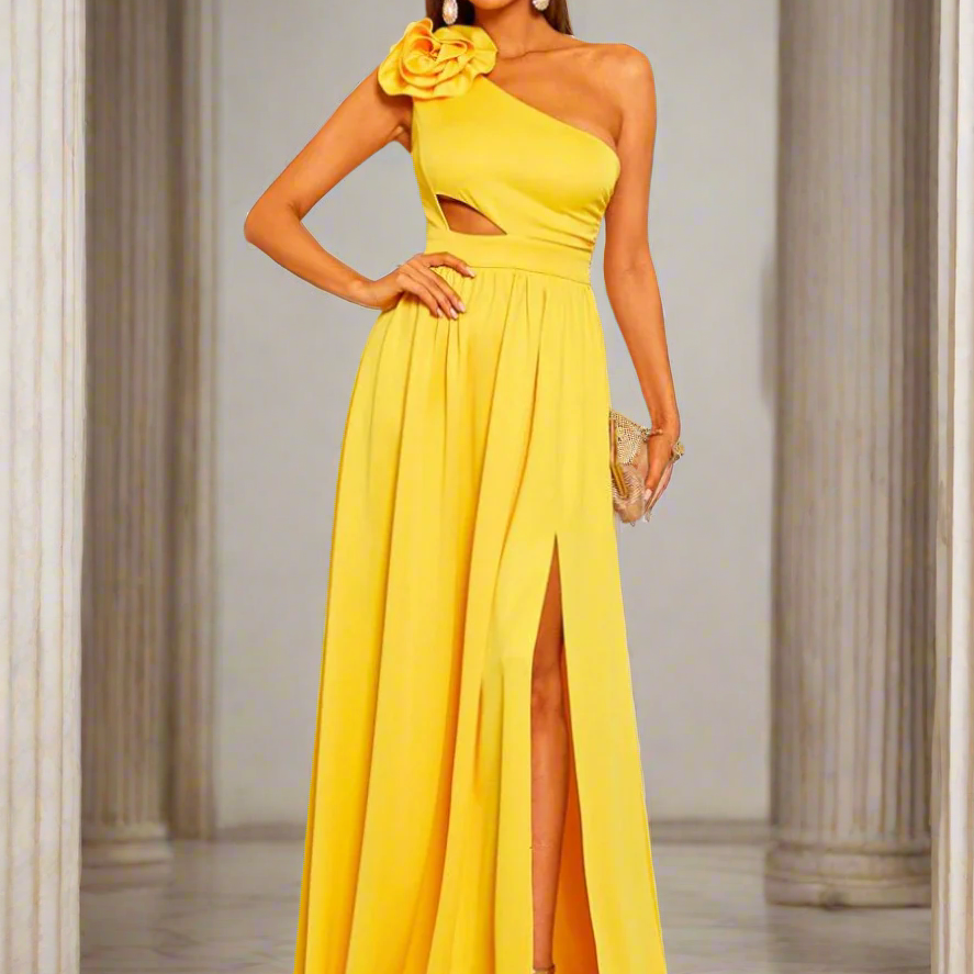 Missord Cutout Floral One Shoulder Prom Dress WY006 Online Sale MISS ORD Missord Cutout Floral One Shoulder Prom Dress WY006 Online Sale MISS ORD