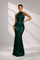 Cold Shoulder Beads Chain Cocktail Dress M01081