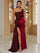 One-Shoulder-Abschlussballkleid mit Pailletteneinsatz und Schlitz am Oberschenkel XH2356