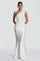 One Shoulder Ruched Maxi Evening Dress