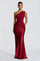 One Shoulder Ruched Maxi Evening Dress