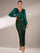 Wrap Panel Sequin Formal Dress M02081