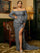 Plus Size Bow Knot Split Formal Dress PXH2122 - MISS ORD
