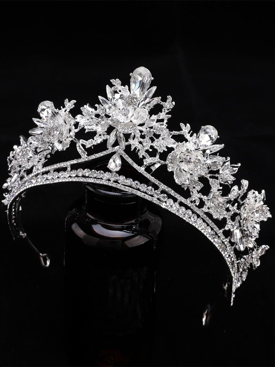 Flower Exquisite Wedding Banquet Crystal Crown Tiara MHG0006 MISS ORD