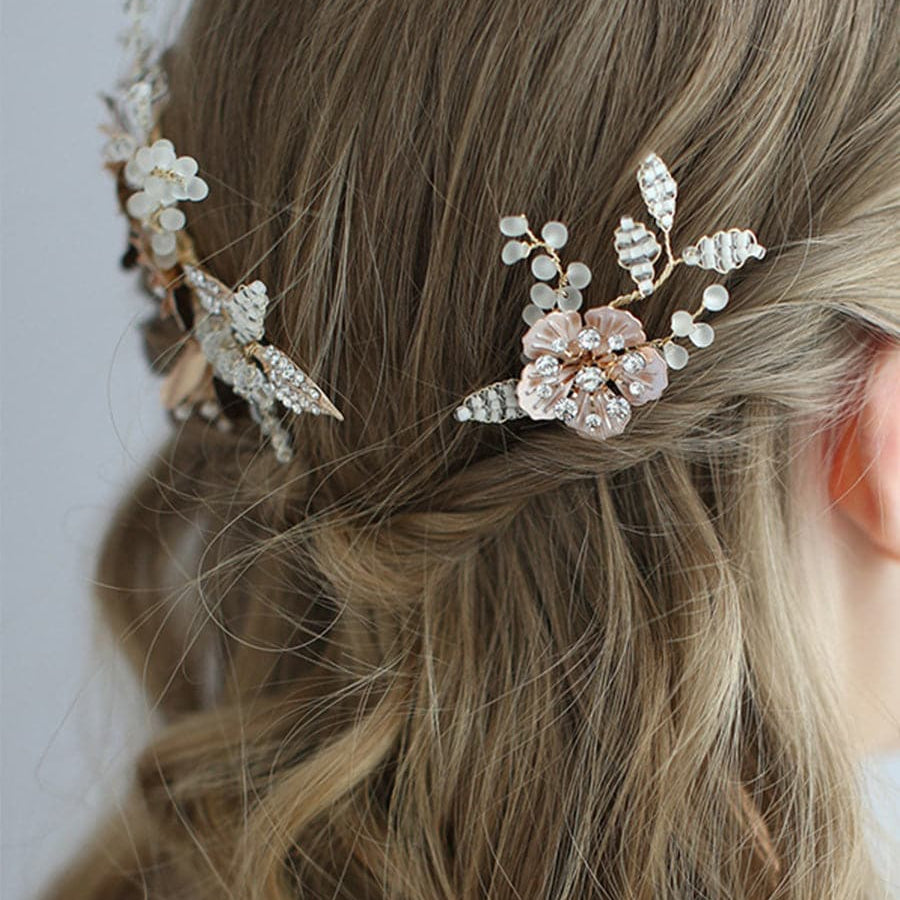 Inlay Stone Wedding Headband Flower Headpieces MTS0004