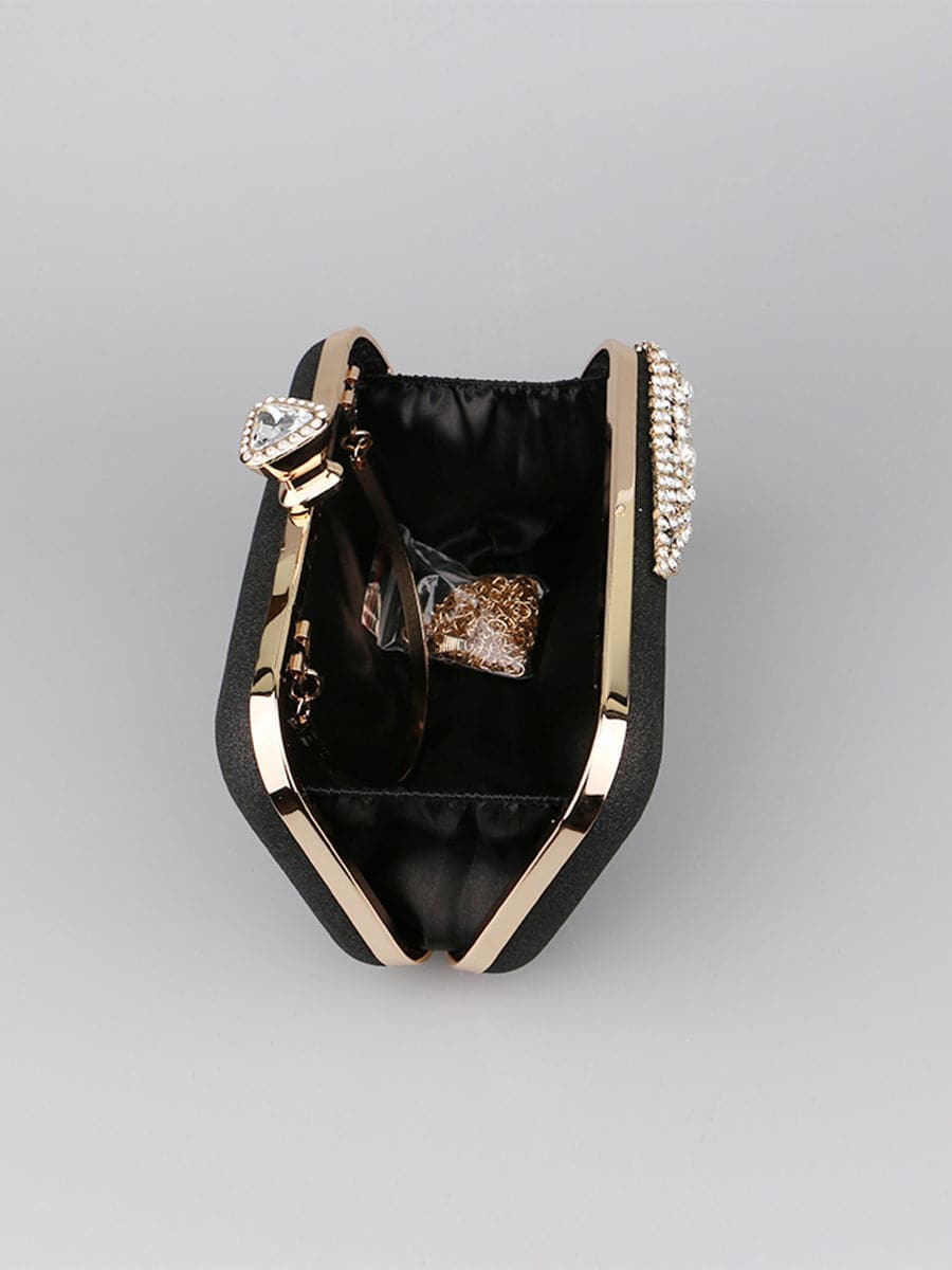 Inlay Rhinestone Evening Box Clutch Bags MNBF025