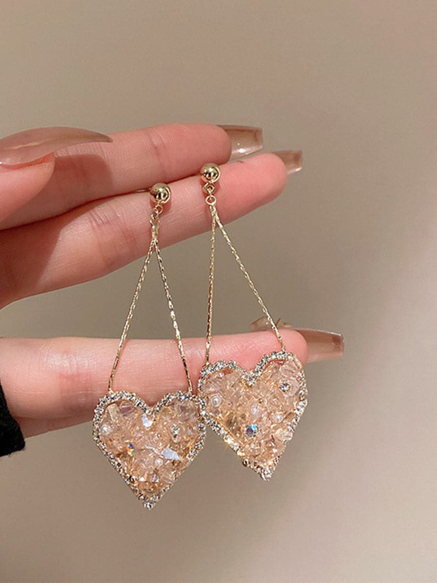 Crystal Heart Earrings MSE101009