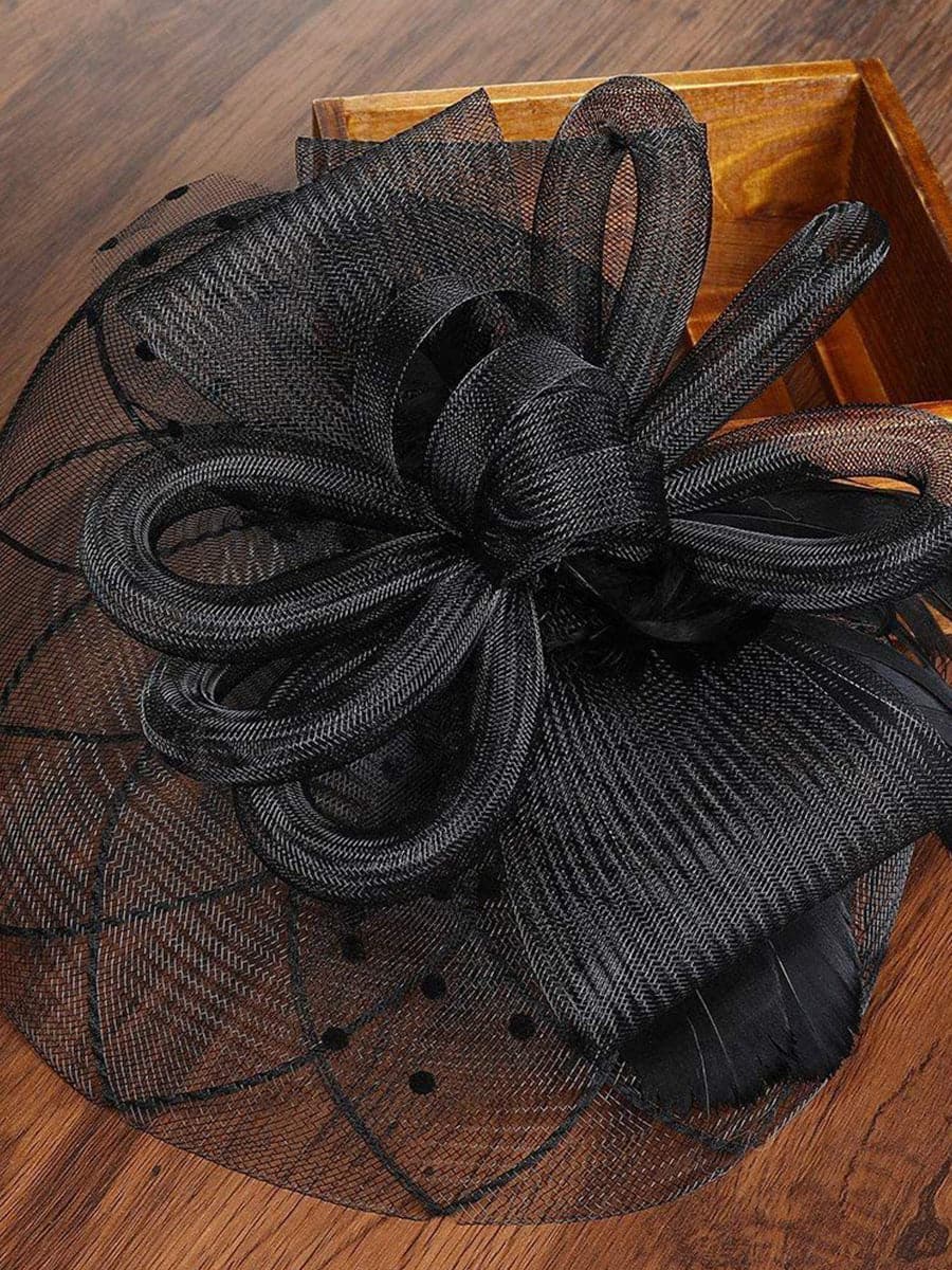 Flower Headpiece Net Yarn Wedding Banquet Dress Tea Hats MTS0013 MISS ORD