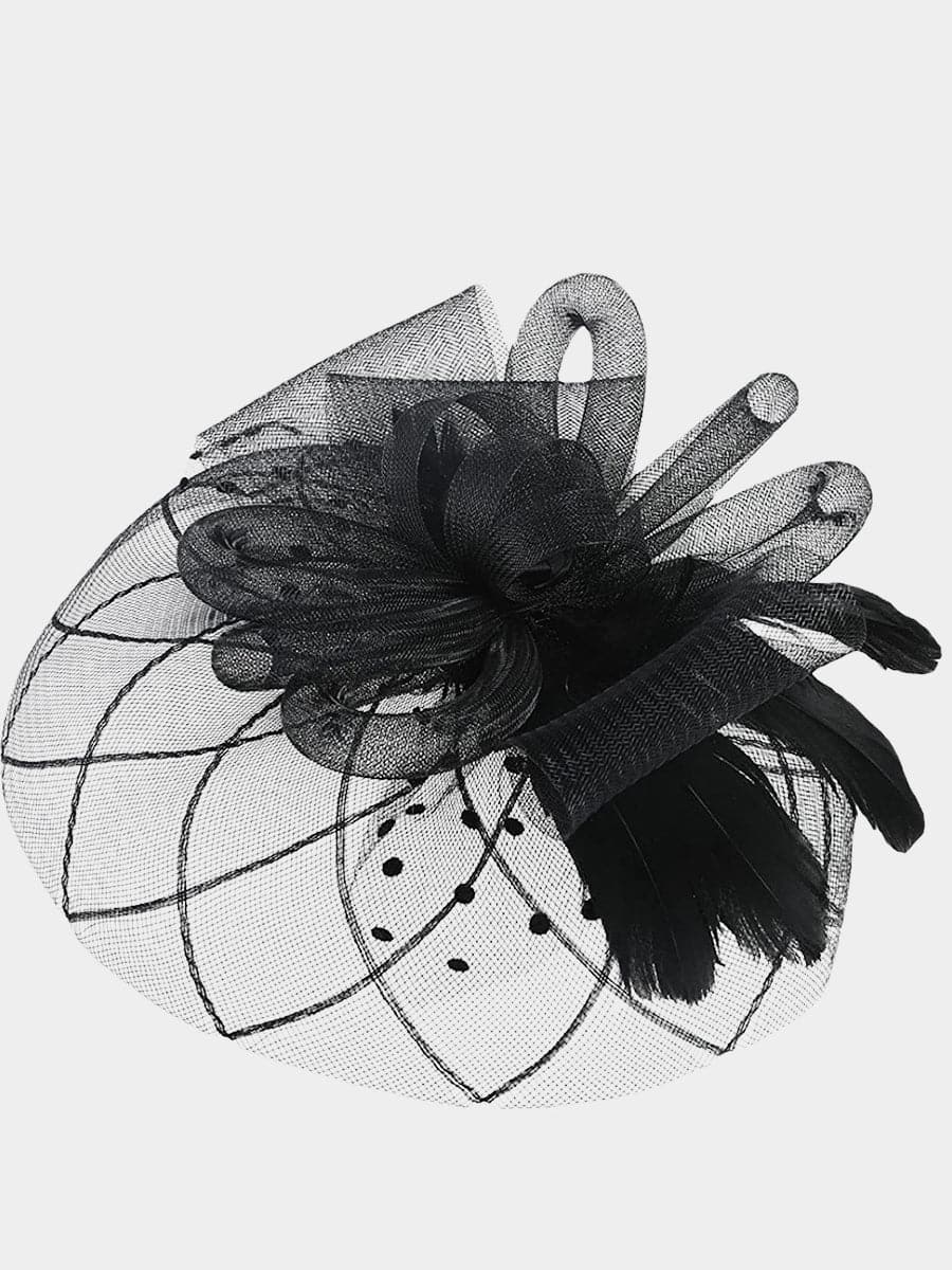 Flower Headpiece Net Yarn Wedding Banquet Dress Tea Hats MTS0013 MISS ORD