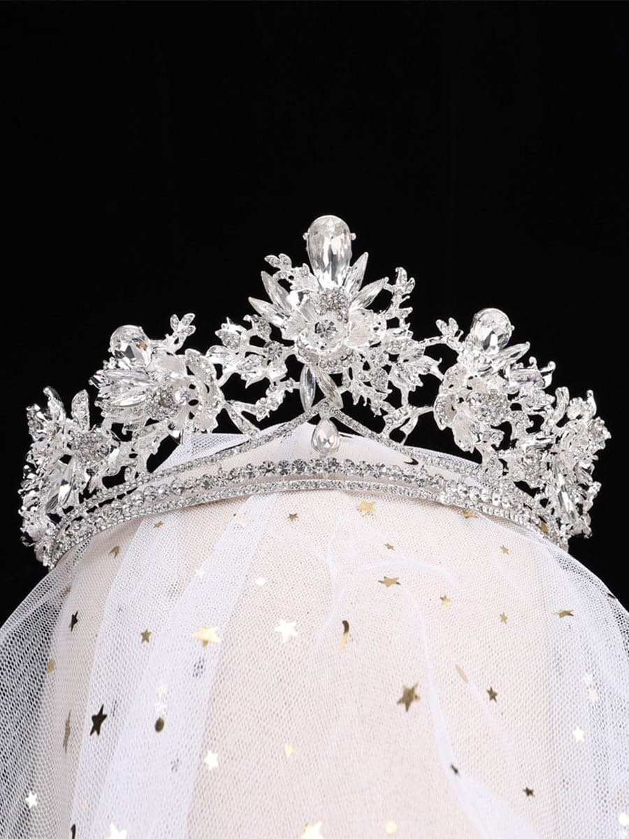 Flower Exquisite Wedding Banquet Crystal Crown Tiara MHG0006 MISS ORD