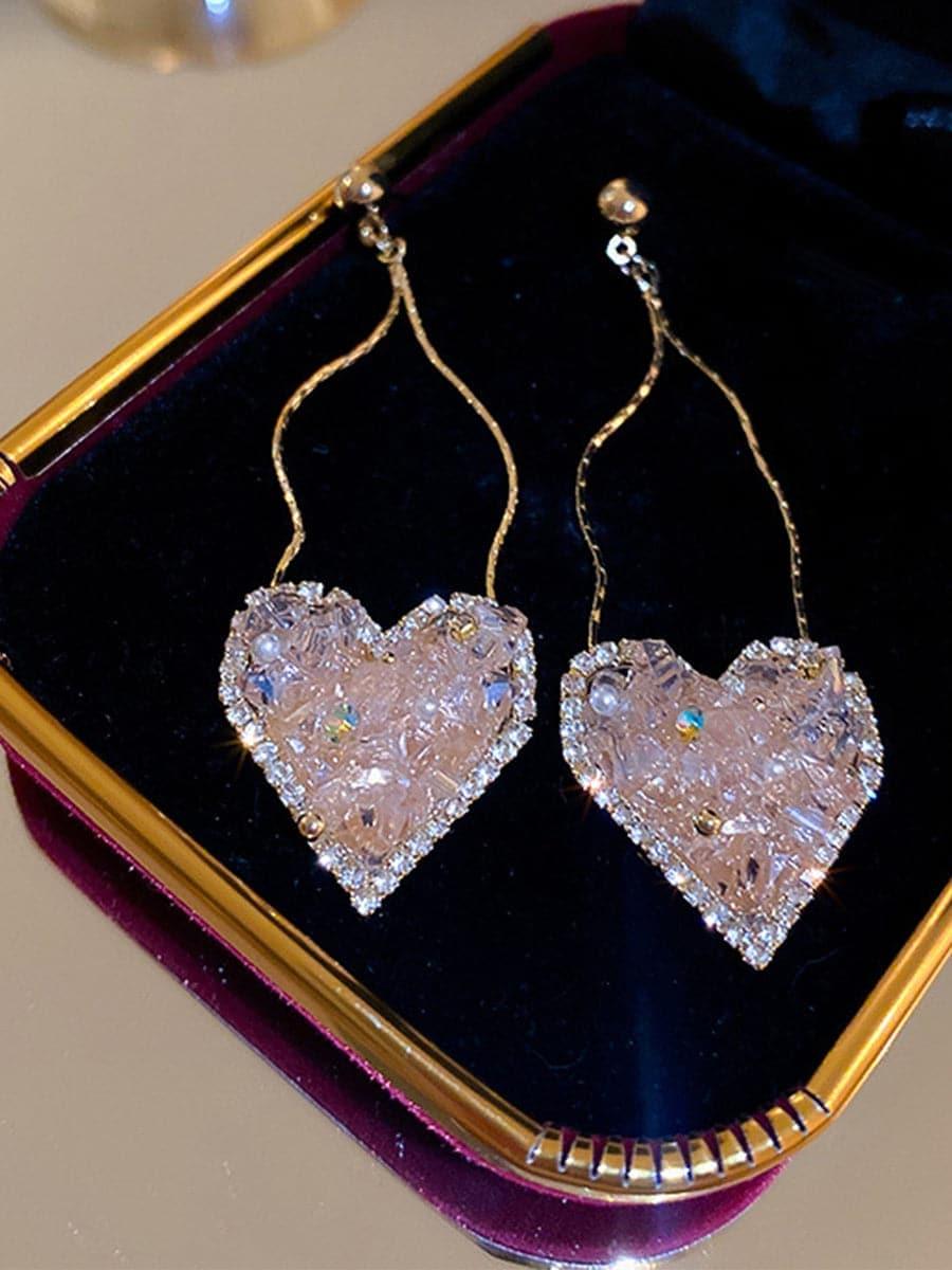 Crystal Heart Earrings MSE101009 - MISS ORD