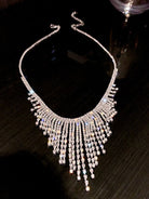 Inlay Stone Tassel Necklace MSE101007