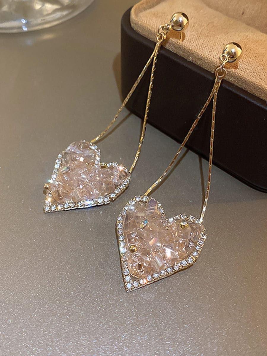 Crystal Heart Earrings MSE101009 - MISS ORD