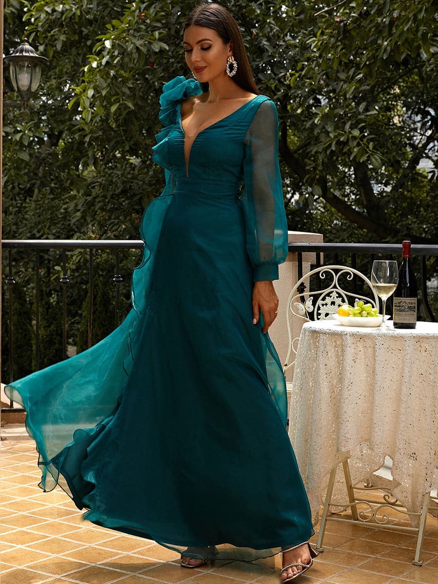 Mesh Tulle Designer  Green Prom Dress XJ1155 MISS ORD