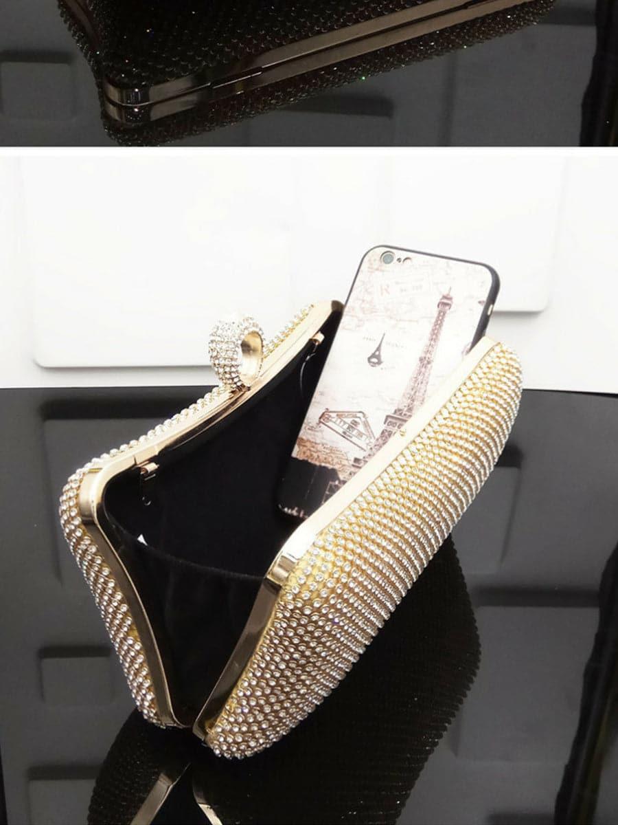 Shiny Inlay Stone Ring Banquet Party Clutch Bags MNBF061 - MISS ORD