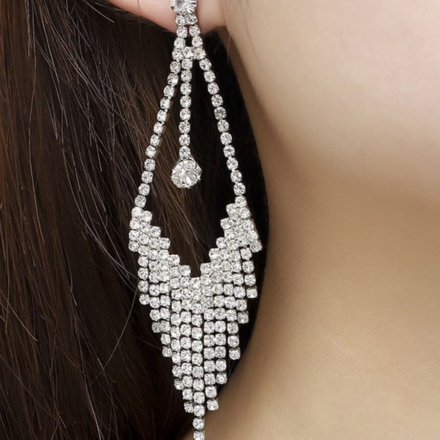 Missord Luxurious Stone Tassel Drop Prom Earrings MSE101022