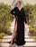 Surplice Neck Belted Split Thigh Gold Maxi Dress FT2858 - MISS ORD