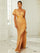 One Shoulder Mesh Panel Split Thigh Sequin Formal Dress XH2170 MISS ORD
