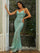 Deep V Neck Spaghetti Green Sequin Prom Dress M02188 MISS ORD