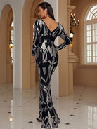 Formal Corset Sequin Dress XJ1572