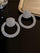 S925 Silver Needle Rhinestone Hoop Earrings MSE092401 - MISS ORD