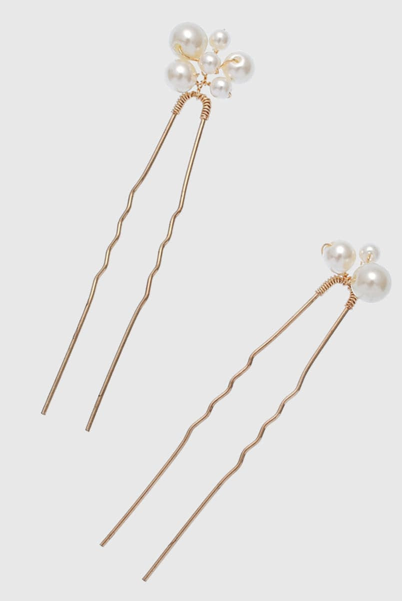 Pearl Hairpin Hair Comb Wedding Headpieces 5PCS Set MTS0005