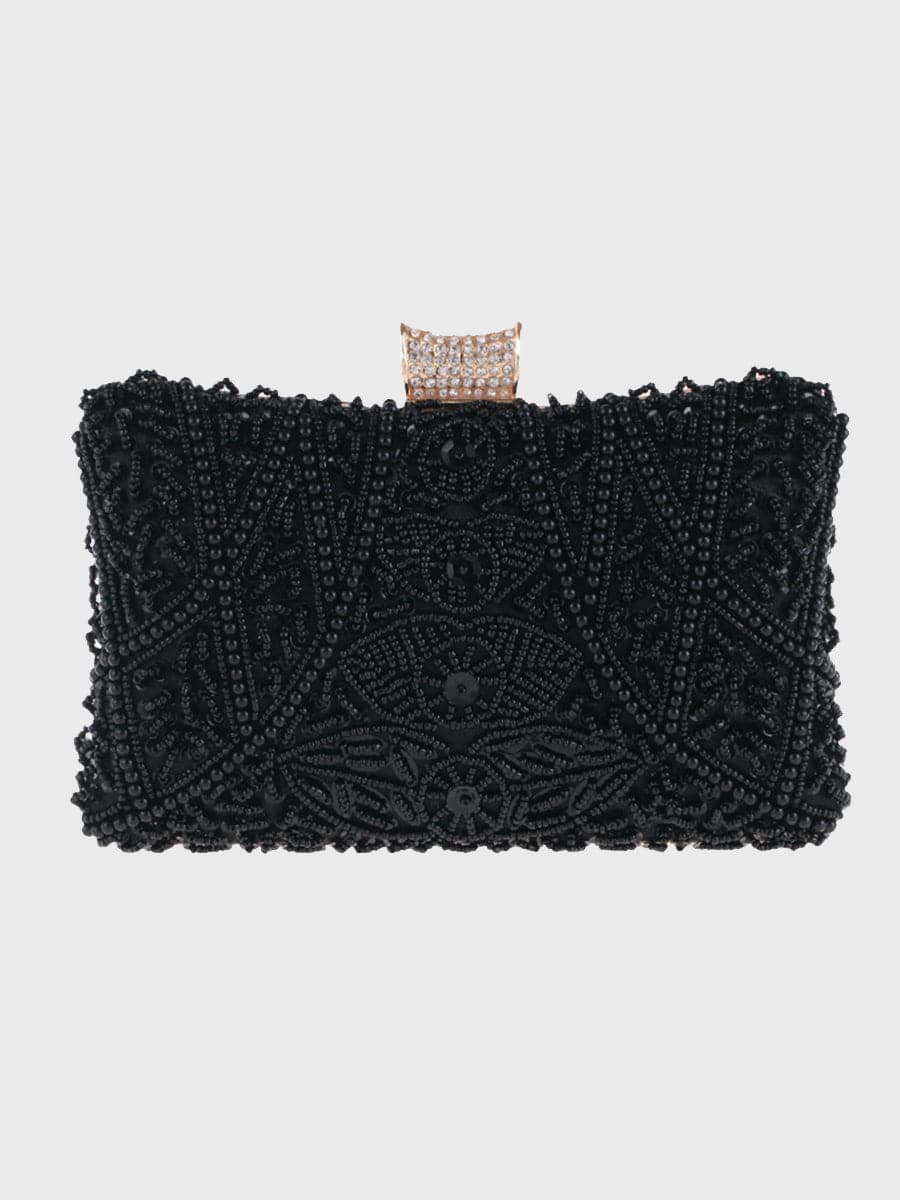 Beaded Banquet Square Clutch Bag MNBF002