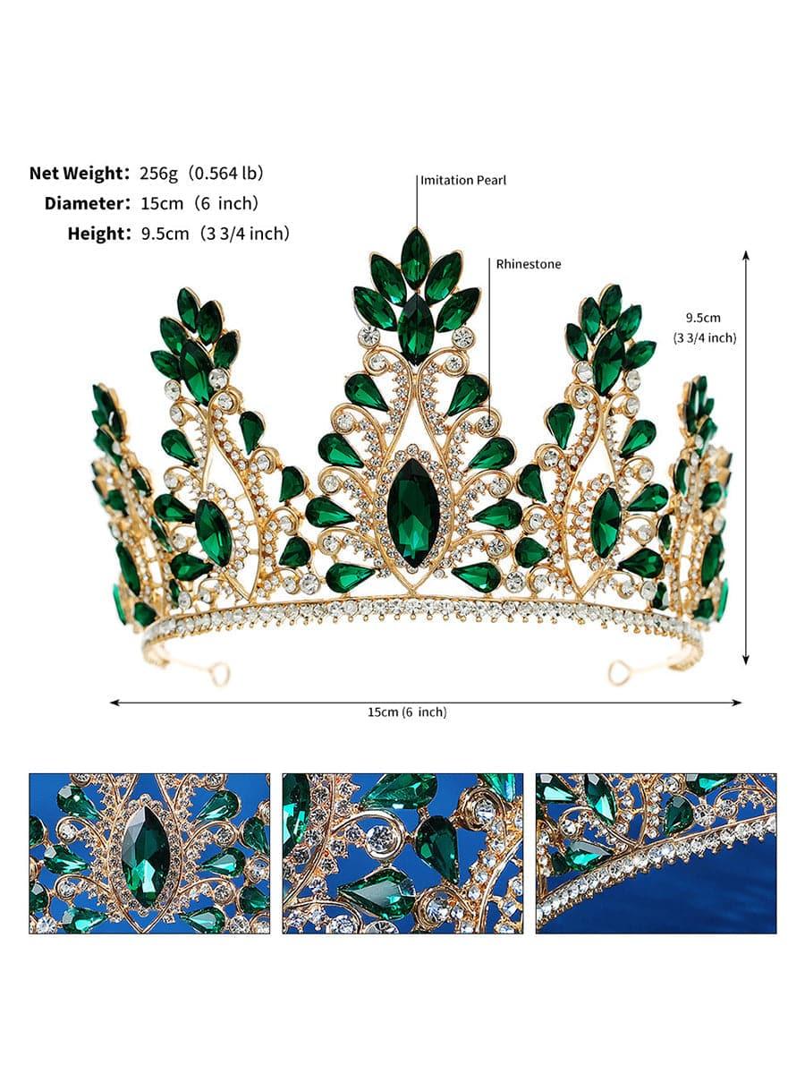 Inlay Stone Crystal Bride Crown Headpiece MHG0016 - MISS ORD