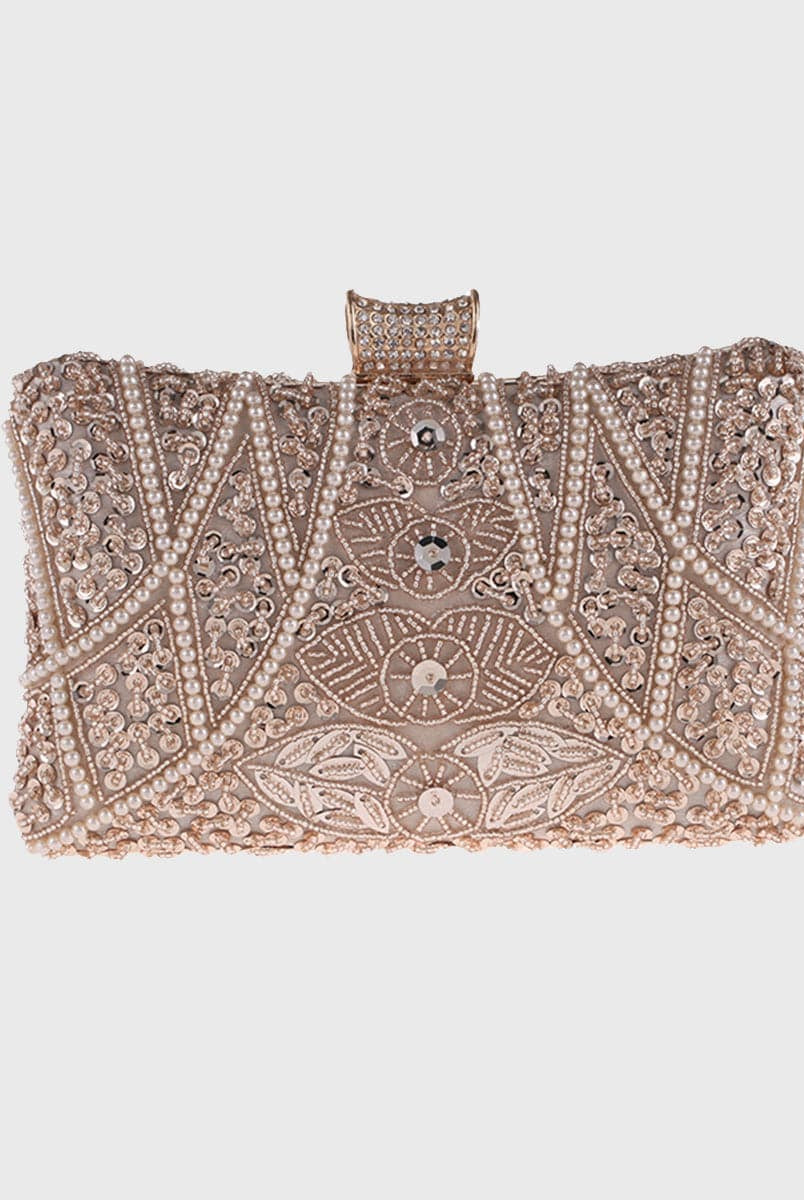 Beaded Banquet Square Clutch Bag MNBF002