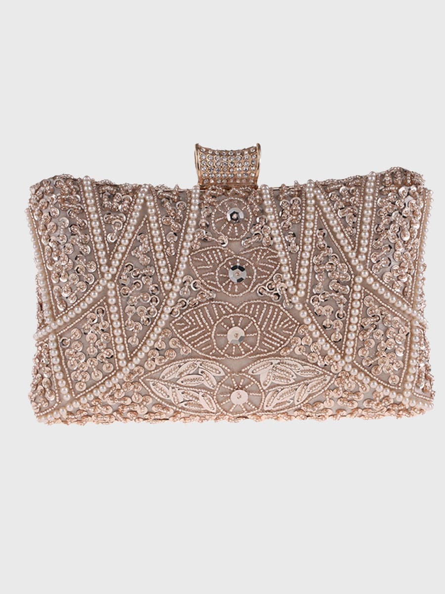 Beaded Banquet Square Clutch Bag MNBF002 MISS ORD