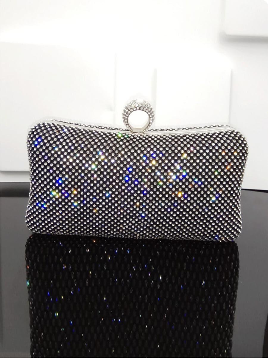 Shiny Inlay Stone Ring Banquet Party Clutch Bags MNBF061 - MISS ORD