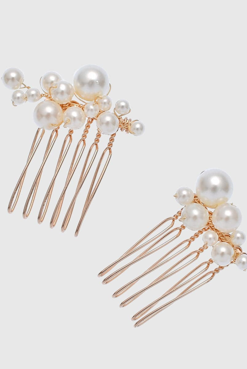 Pearl Hairpin Hair Comb Wedding Headpieces 5PCS Set MTS0005