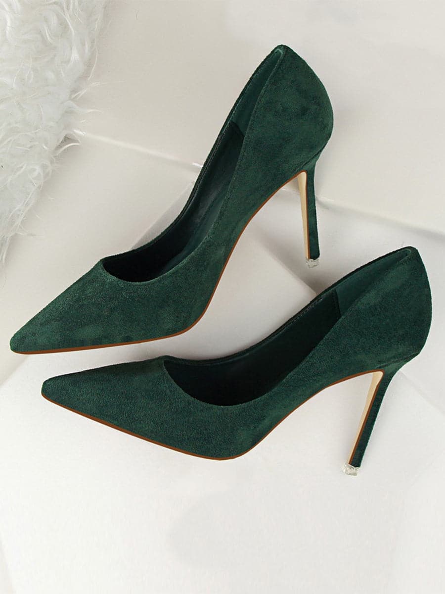 Pointed Suede Workplace High Heels MHE1017 MISS ORD