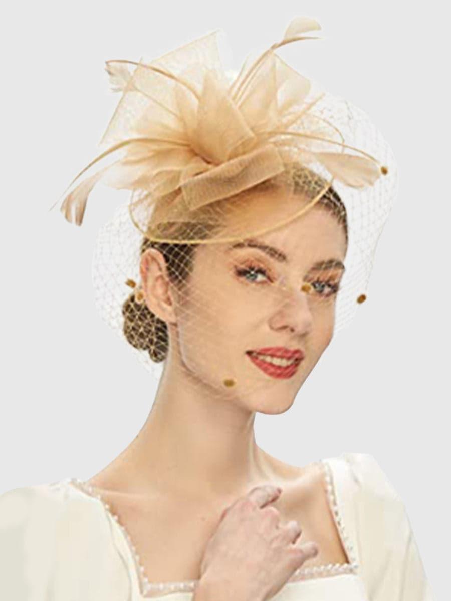 Pretty Net Yarn Headwear Veil Tea Party Dress Hats MTS0011 - MISS ORD