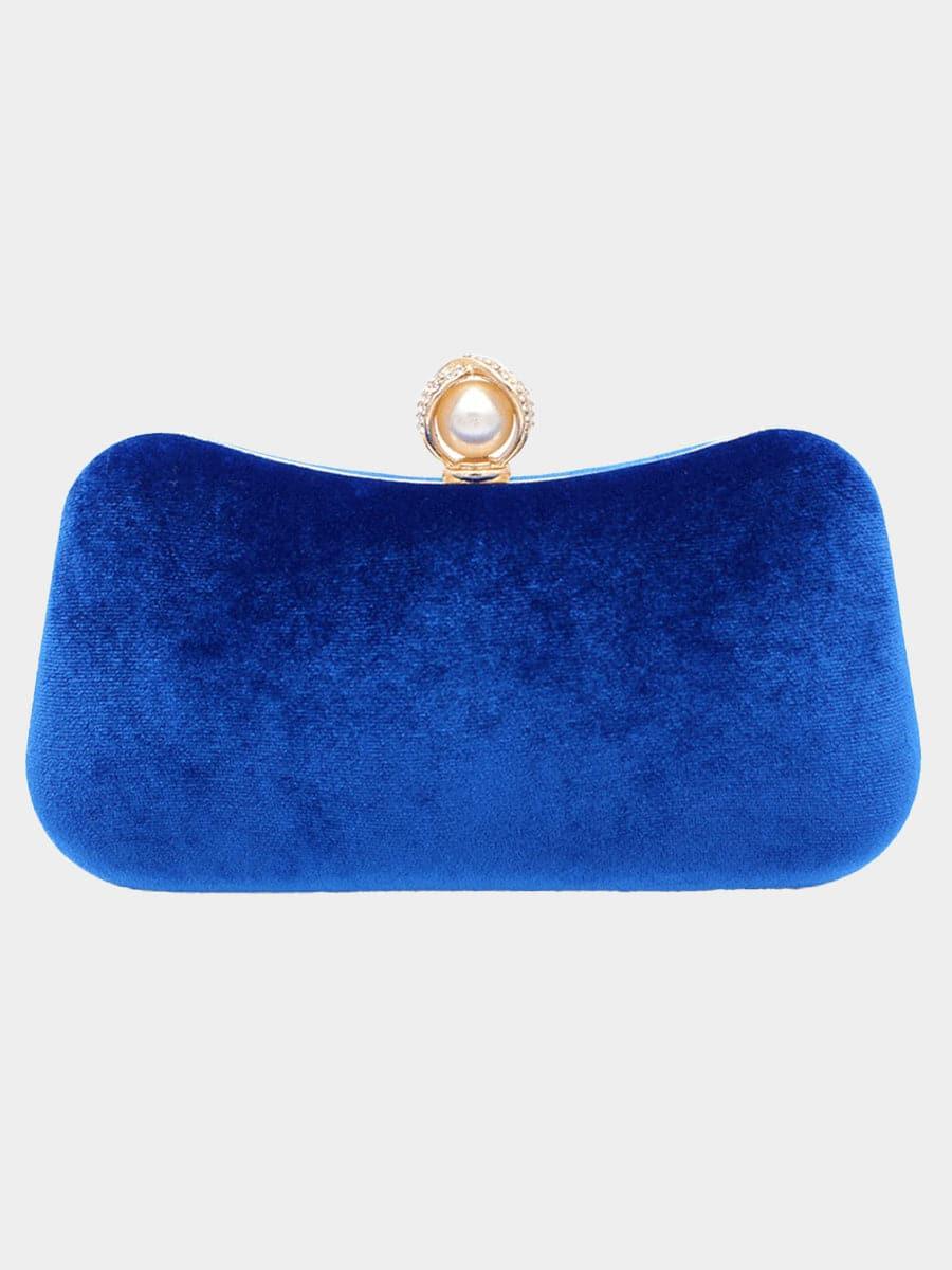 Velvet Inlay Pearl Dinner Wedding Clutch Bags MNBF042 - MISS ORD