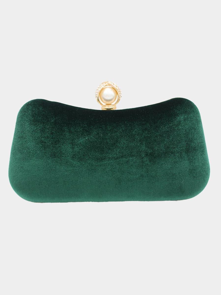 Velvet Inlay Pearl Dinner Wedding Clutch Bags MNBF042 - MISS ORD