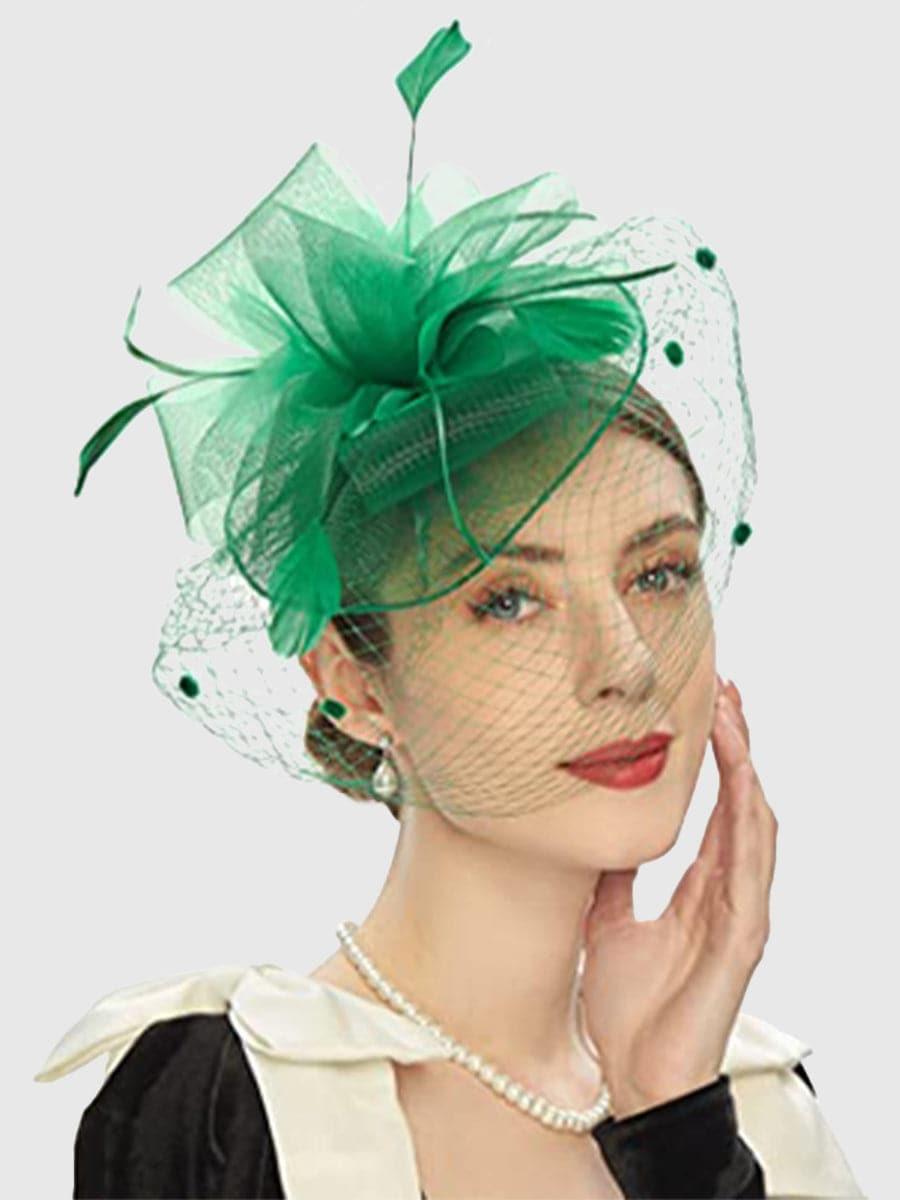 Pretty Net Yarn Headwear Veil Tea Party Dress Hats MTS0011 - MISS ORD